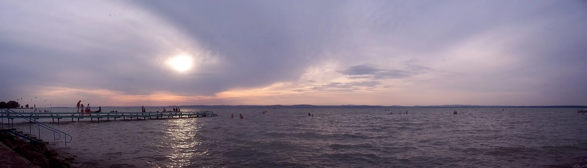 Naplemente a Balatonon Siófoknál